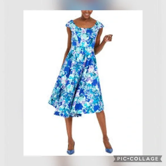 green emerald velvet dress Calvin Klein Womens Sleeveless Floral Fit and Flare, Cham Multi, 2 at  Amazon Women's Clothing store